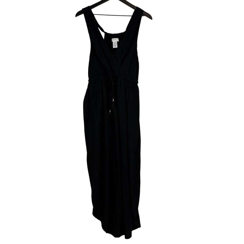 L*Space Kenzie Cover Up Swim Dress Black High Side Slits - M